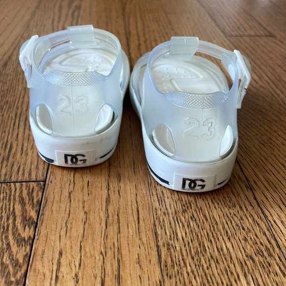 DOLCE & GABBANA DG Logo Clear Jelly Sandals Size 23 (7) - Picture 4 of 7